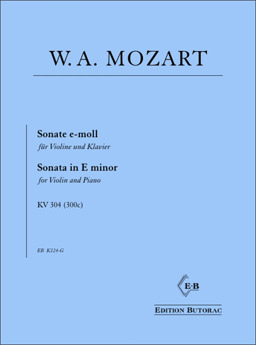 Cover - Mozart, Sonate e-moll KV 304